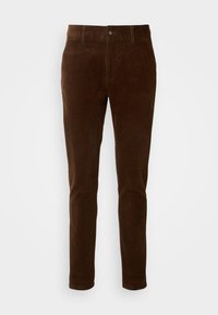 CROPPED PANTS - Bukse - dark brown