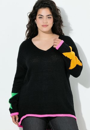LOOSE FIT  RÜCKENSTERN - Maglione - black