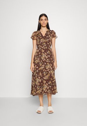 SHORT SLEEVE DAY DRESS - Vapaa-ajan mekko - brown