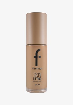 Flormar Skin Lifting foundation bottle with beige cap, labeled SPF 30, designed for skin coverage and lifting effect.