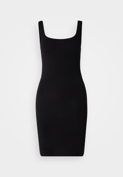 SUE LONG SOLID - Robe fourreau - black