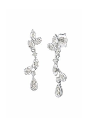 LEAF DESIGN DROP  - Örhänge - white gold