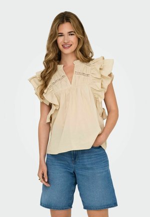 ONLSUNNY LIFE CAPSL FRILL - Bluse - humus