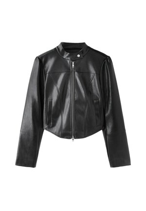 Stradivarius, Veste en similicuir - black
