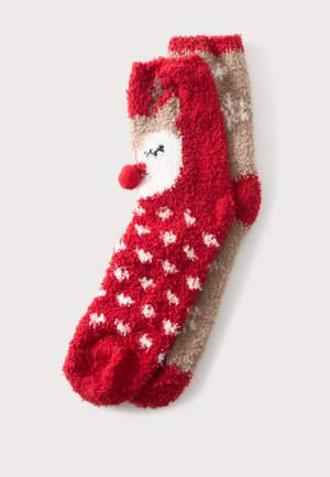 Pieces, PCJOY FLUFFY 2 PACK - Чорапи - red/multi-coloured