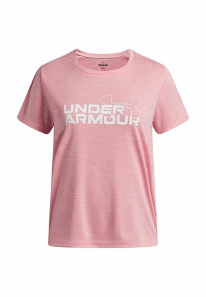 SHORT-SLEEVE GRAPH UA TECH TWIST WDMK LOGO SS - Sports T-shirt - bittersweet pink