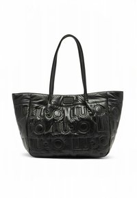 Sac cabas noir en matière synthétique matelassée avec logo "Liu Jo" embossé. Surdimensionné, avec deux longues anses pour un transport facile.