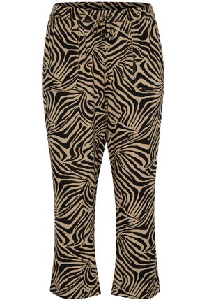 Kaffe Curve KCMILLE - Stoffhose - chinchilla black animal print