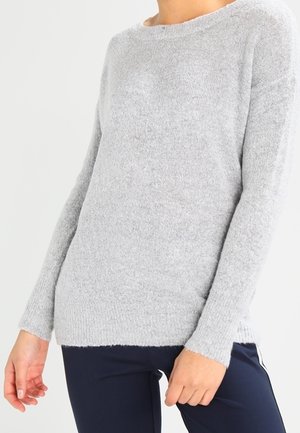 Strickpullover - mottled light grey