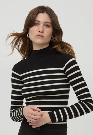 Terranova LUPETTO A RIGHE - Maglione - nero