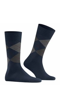 Burlington EDINBURGH - RAUTENMUSTER ARGYLE CLIP - Chaussettes - marine