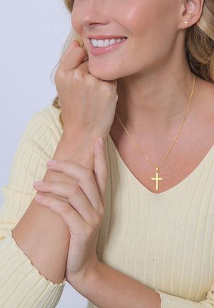 RELIGION CROSS - Boucles d'oreilles - gold-coloured