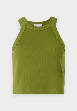 CLOSED CROPPED RACER TANK - Débardeur - pistachio green