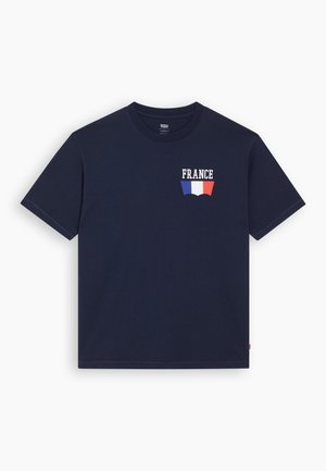 Levi's® FOOTBALL FAN TEE UNISEX - Majica kratkih rukava s printom - navy blazer