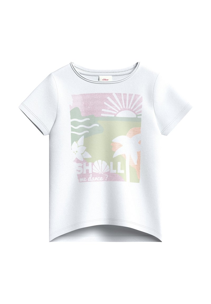 s.Oliver MIT GLITZERPRINT - T-shirt z nadrukiem