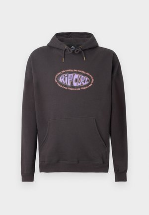 DE OVAL HOOD UNISEX - Mikina - washed black