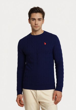 RUNDHALS - Jumper - dunkelblau