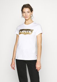 Levi's® - THE PERFECT TEE - T-shirt med print - gold Miniatyrbild 1