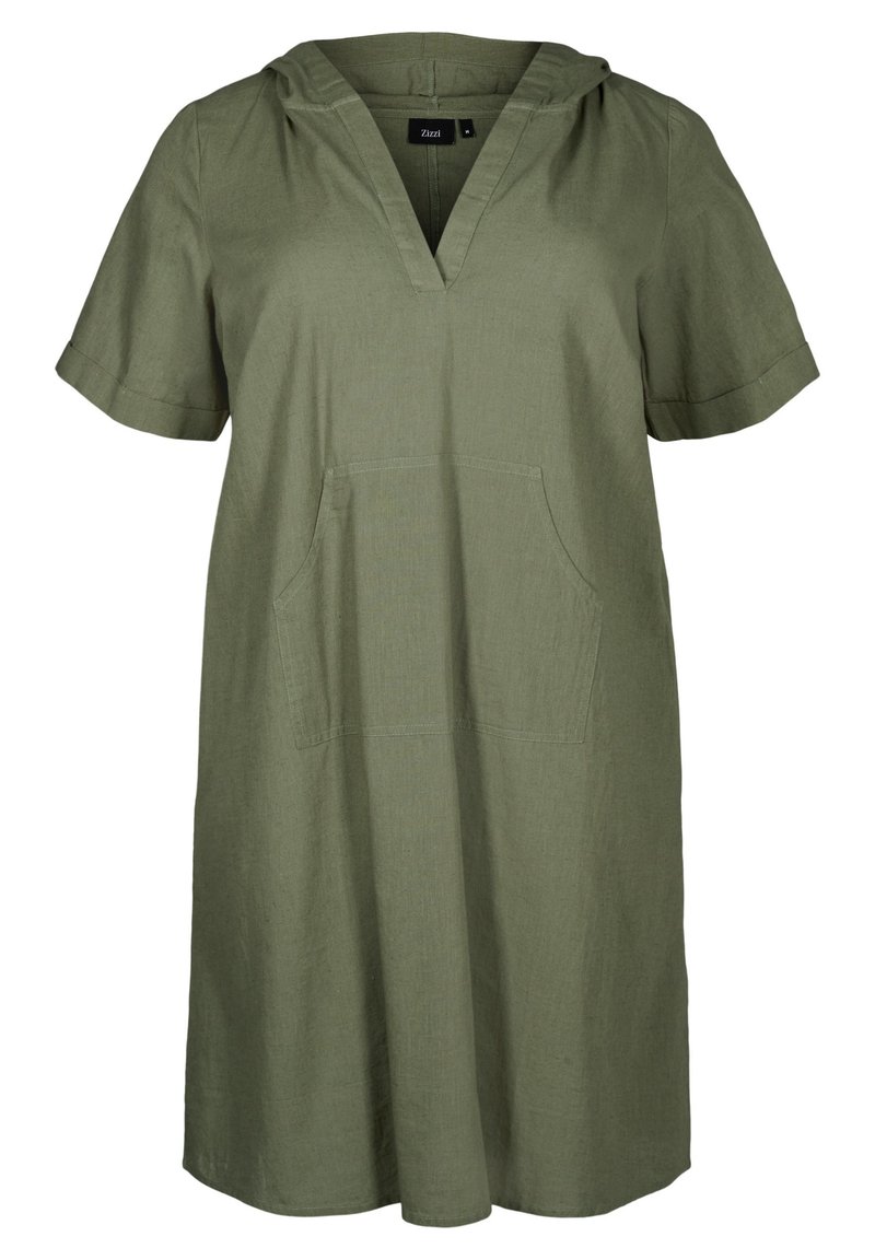 Zizzi Freizeitkleid - deep lichen green