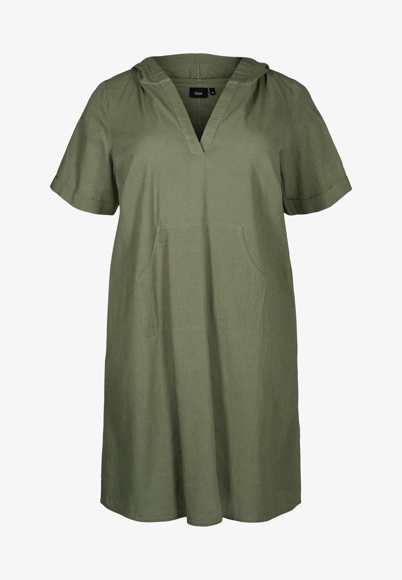 Zizzi Freizeitkleid - deep lichen green