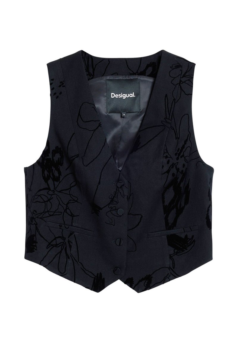 Blouse-débardeur Desigual Samantha - Réf. 71B2GG2 - Noir Motif Floral - Neuve Avec étiquettes
