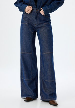 WIDE  - Jean boyfriend - blue