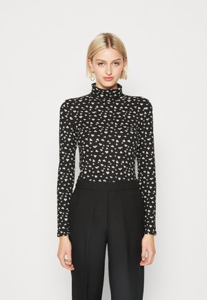 Pieces PCNALA HIGH NECK  - Μπλούζα με μακριά μανίκια - black