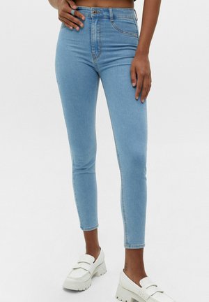 HIGH WAIST - Jeans Skinny - stone blue denim