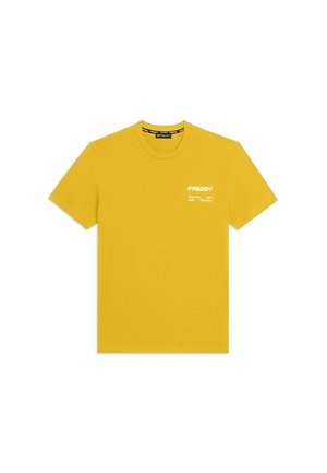 CON LOGO EFFETTO GOMMATO - T-shirt con stampa - gold-coloured