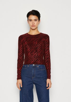 ONLY ONLGLOW GLITTER BOX - Long sleeved top - lychee