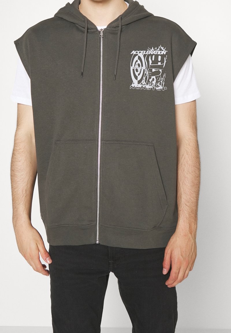 Weekday Sudadera con cremallera black/negro (Segunda mano