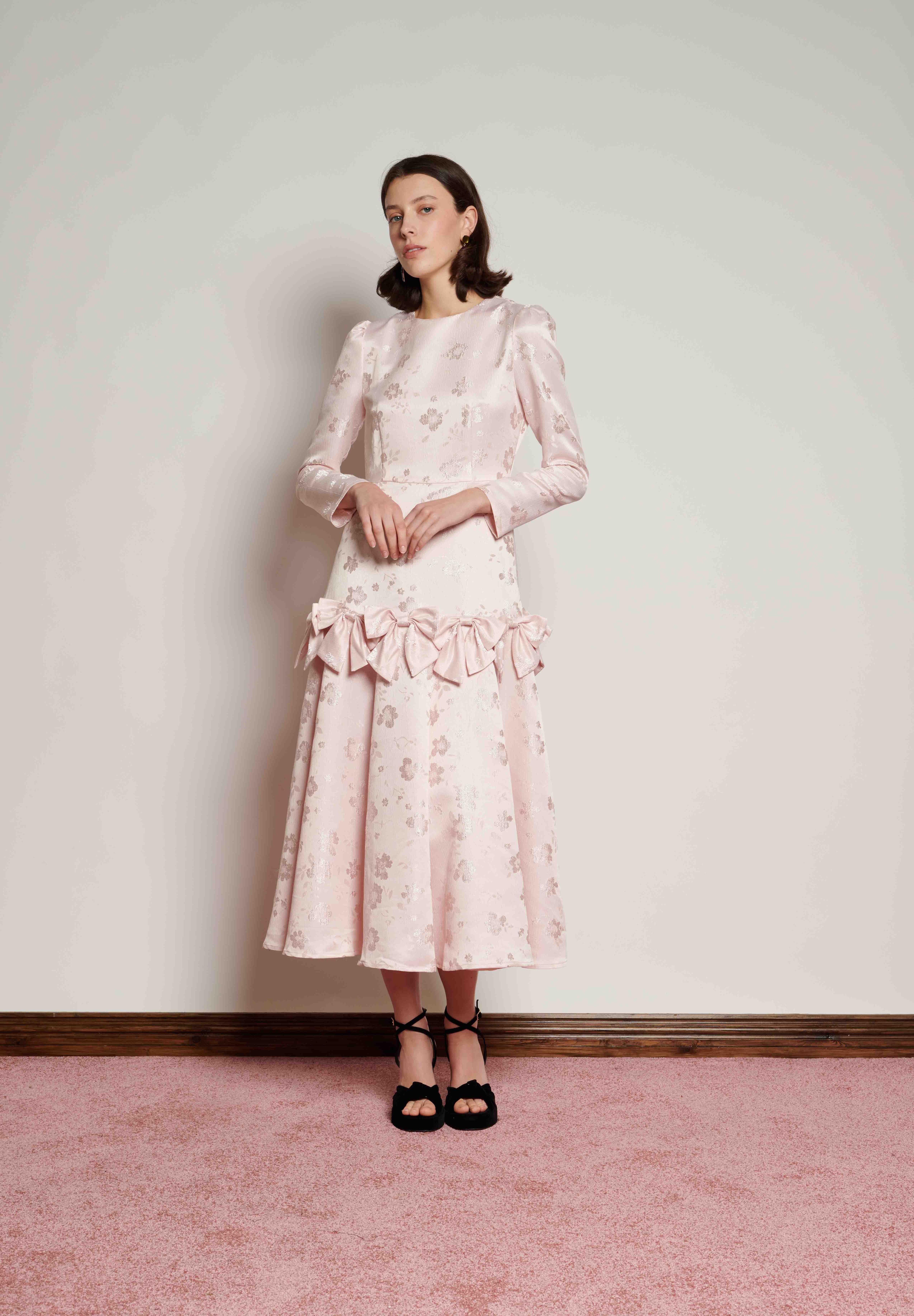 新品未使用タグ付きsister jane Gloss Jacquard Midi Sister Jane GLOSS MIDI DRESS - Cocktail dress / Party dress - pink