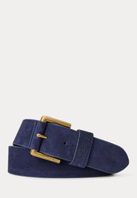 SIGNATURE PONY SUEDE BELT - Vöö - navy