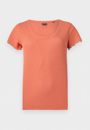 BOSS, COSY WAFFLE - Nattøj trøjer - dark orange