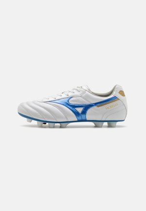 MORELIA II ELITE - Fußballschuhe für festen Untergrund - white/laser blue/gold