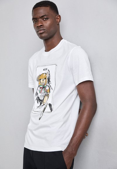 MOSCHINO T-shirt imprimé - fantasia bianco