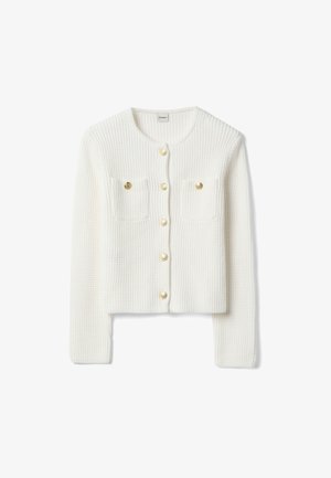 Stefanel, REGULAR FIT WITH BUTTONS - Cardigan - natural