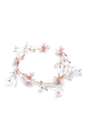 HEADBAND WITH FLOWERS, BEADS AND STONES - Accessori capelli - white/light pink