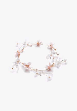 Celebride HEADBAND WITH FLOWERS, BEADS AND STONES - Accessori capelli - white/light pink