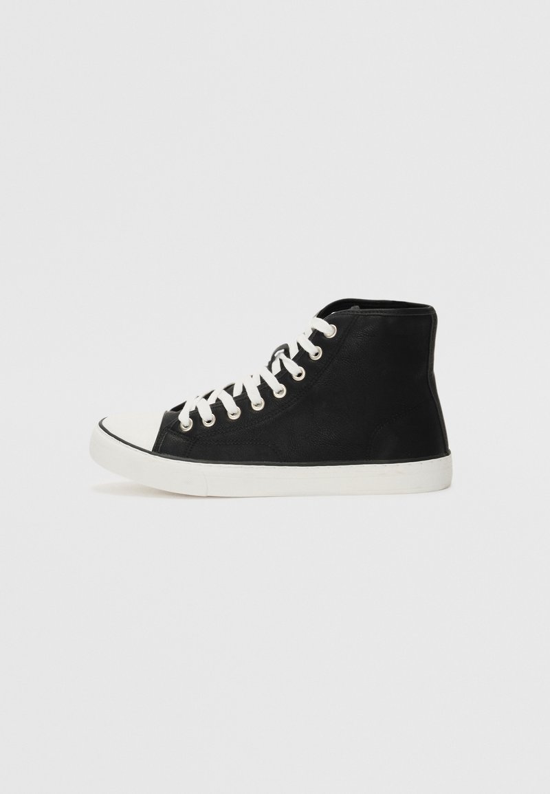 Pier One UNISEX - Ψηλά αθλητικά παπούτσια - black/white