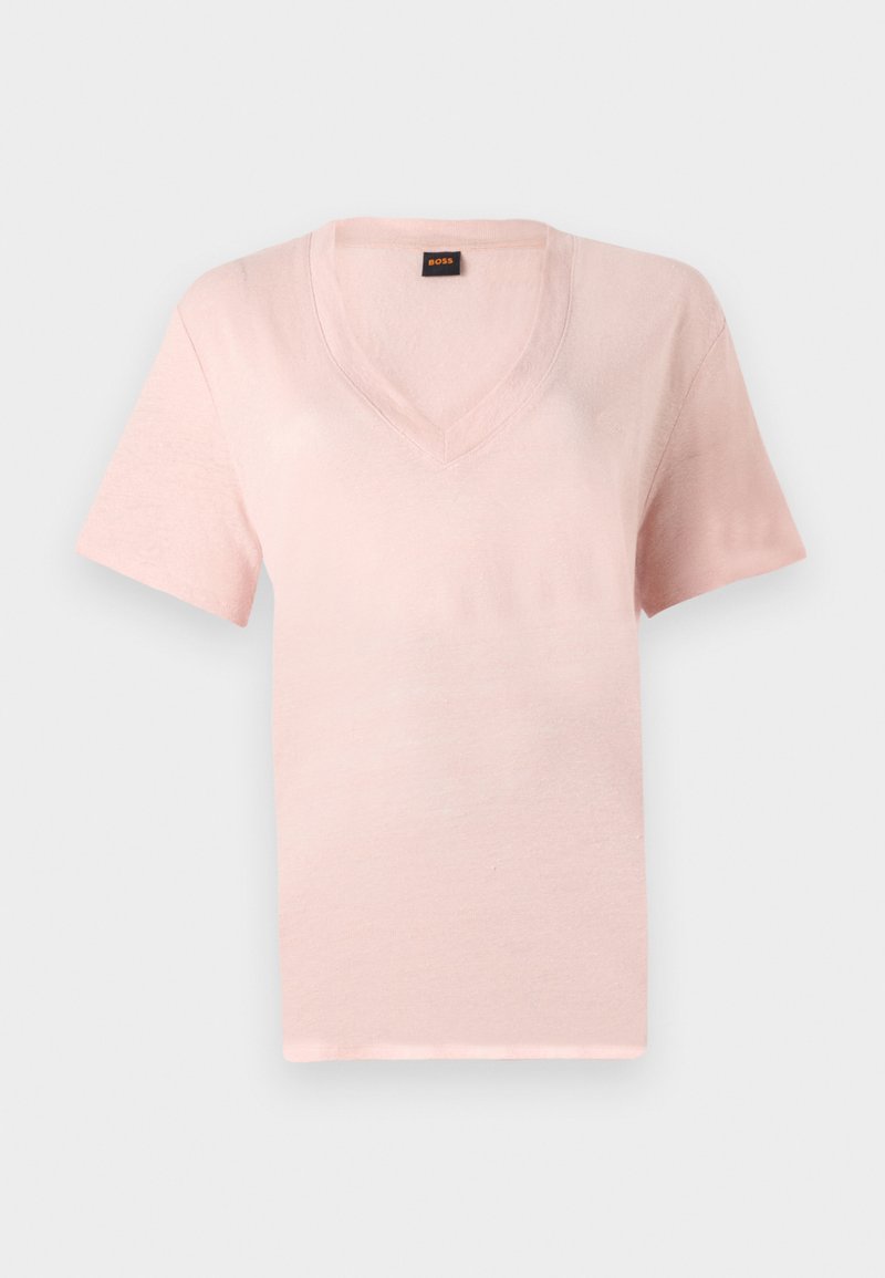 Boss T-shirt basic donkerroze Boss T-shirt basic donkerroze