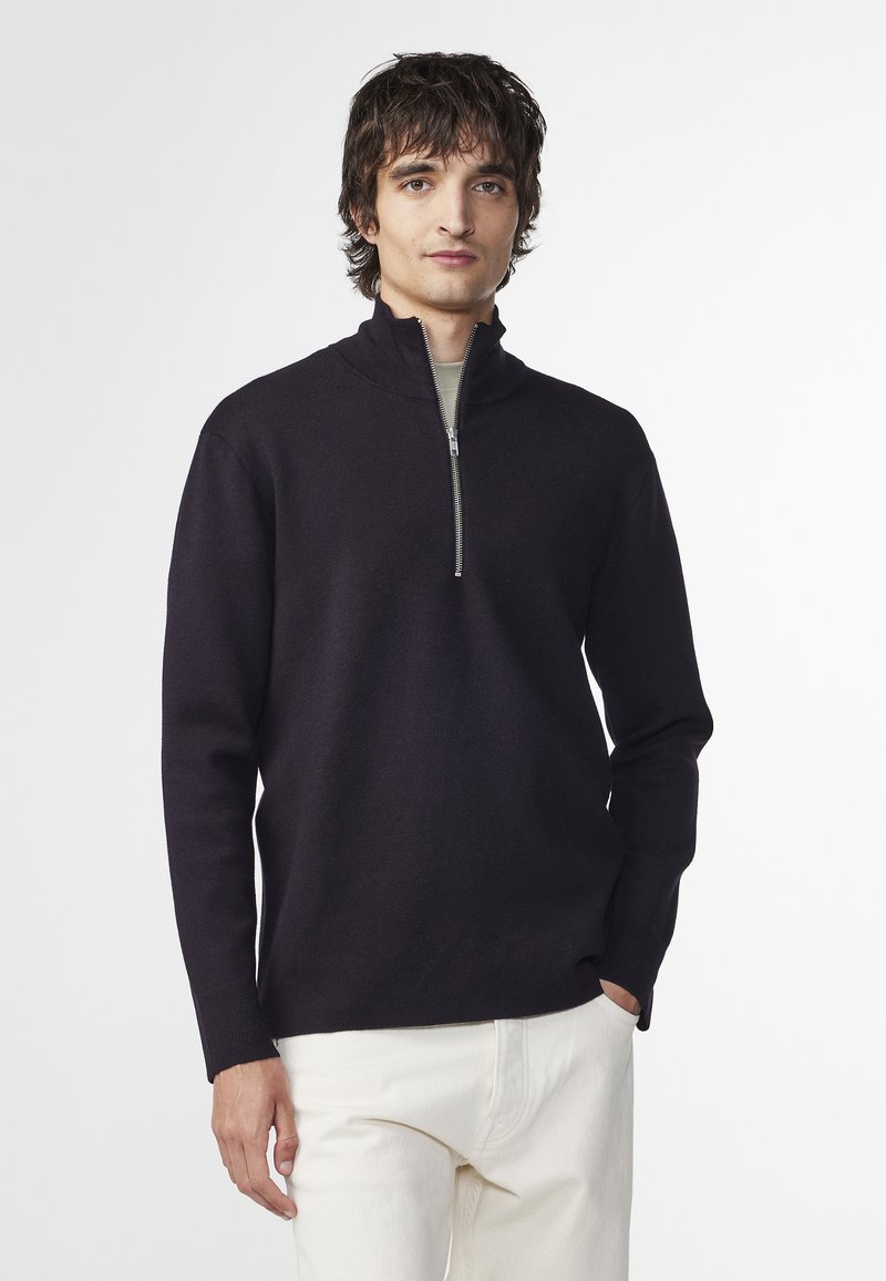 NN.07 - HARALD HALF ZIP - Jumper - navy blue, Enlarge