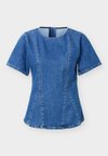 ALENA - Bluse - mid blue wash