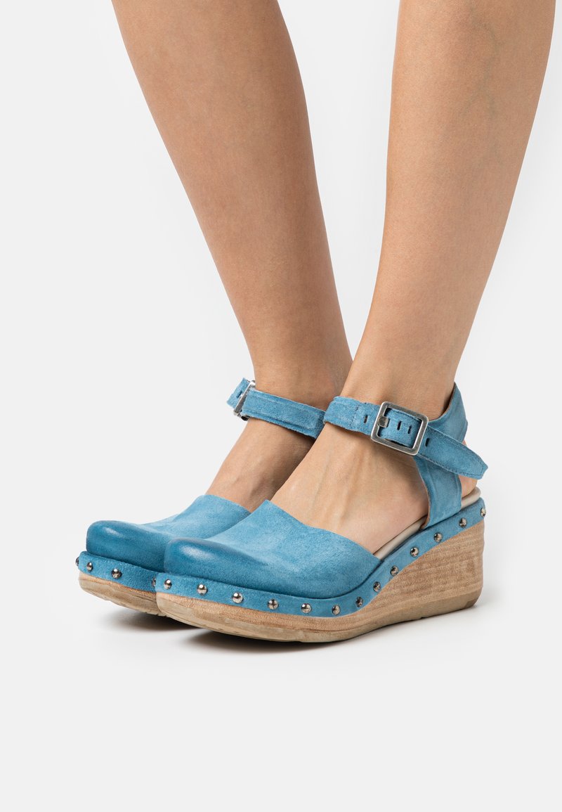 A.S.98 PLINT - Platform sandals - zircon/bianco/blue - Zalando