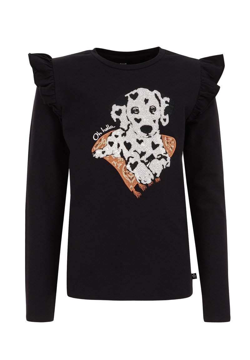 WE Fashion Top dugih rukava - black