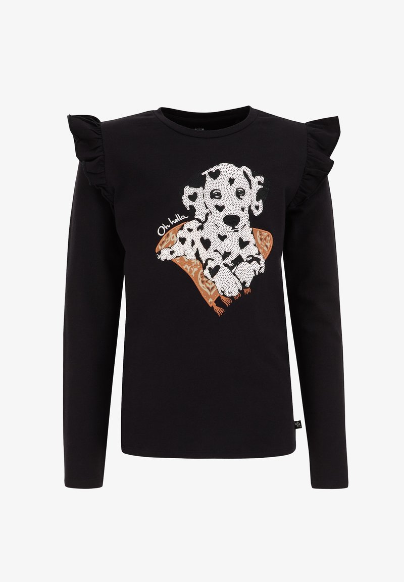 WE Fashion Top dugih rukava - black