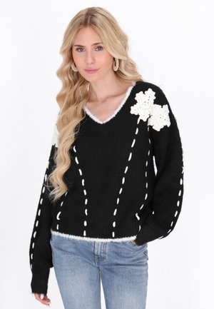 Strickpullover - black