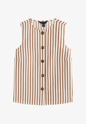 New Look, STRIPED BUTTONED SLEEVELESS - Veste sans manches - brown pattern