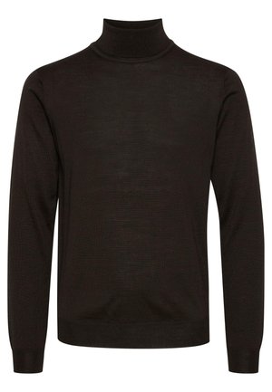 Maglione a collo alto in un tessuto a maglia fine, con maniche lunghe e un design slim fit caratterizzato da una texture liscia.