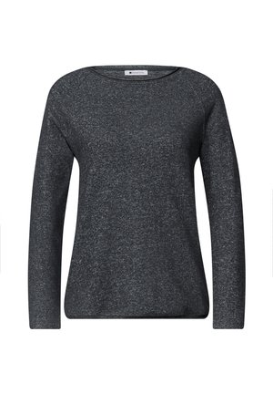 Street One, LANGARM SHIRT MIT RUNDHALS UND ROLLKANTE - Maglietta a manica lunga - armor grey mel